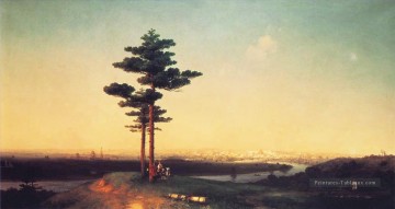 vue de moscou depuis les moineaux 1851 Romantique Ivan Aivazovsky russe Peinture à l'huile